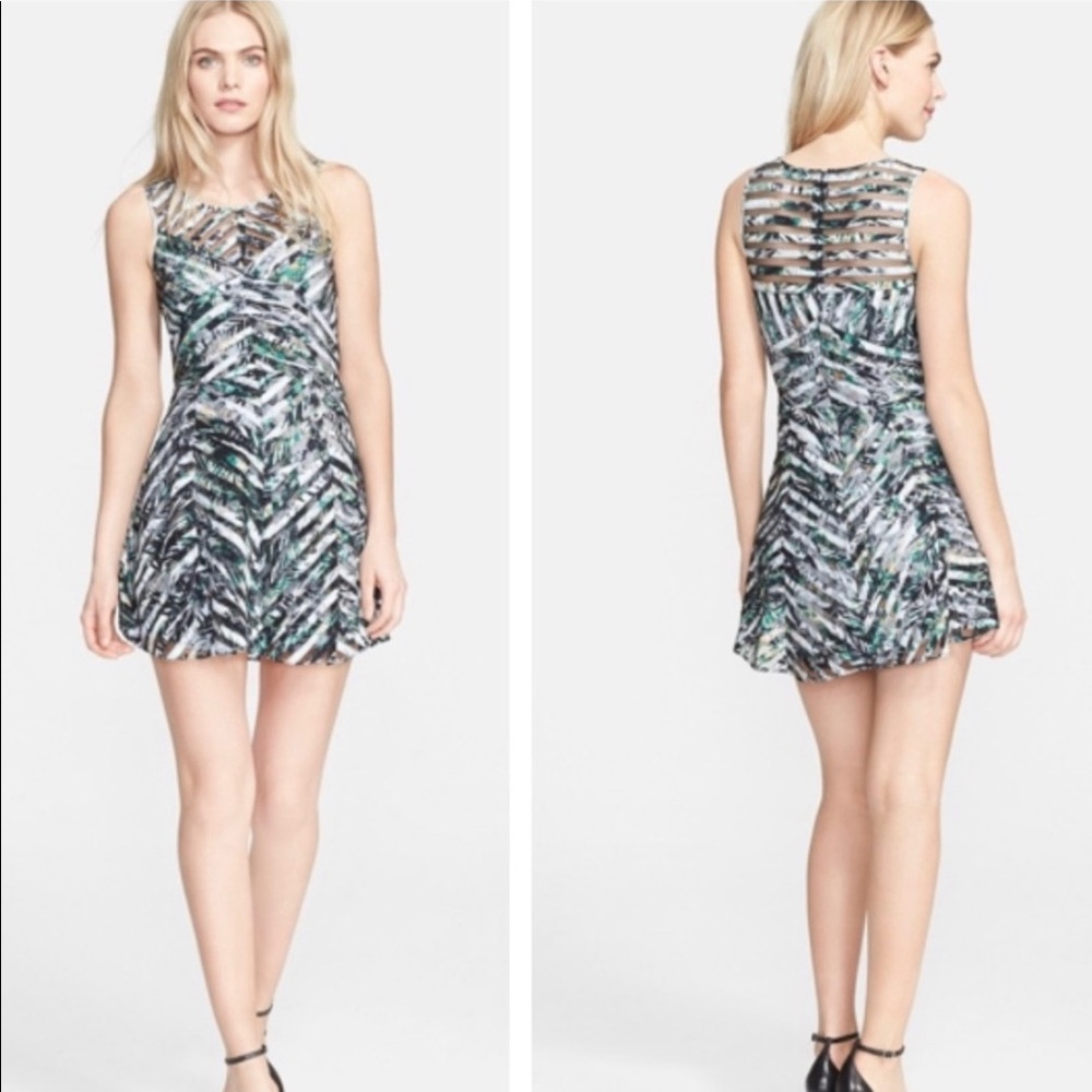 NWT PARKER MIRABELLA TROPICAL MESH DRESS XS 0